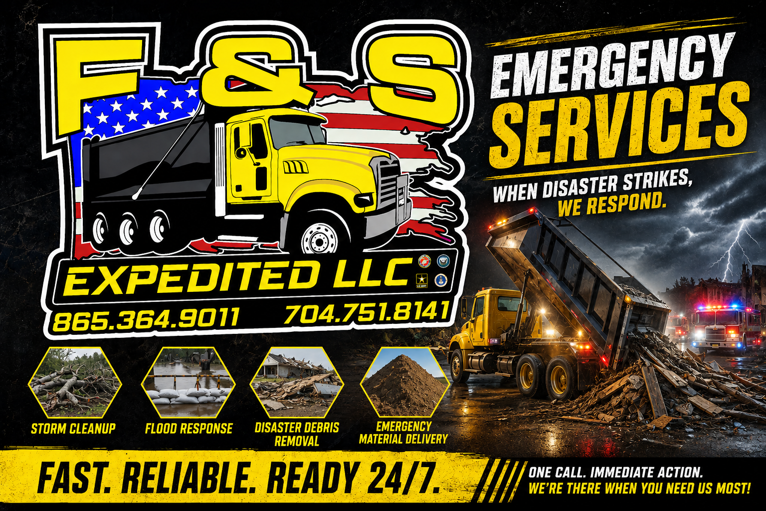 Emergency Expedited background - Fast response hauling and emergency services